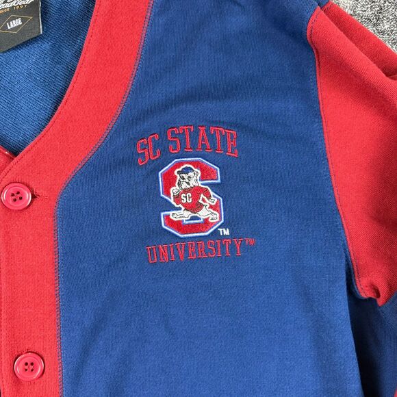 Big Boy HeadGear SC State University Patch Embroidered Cardigan Men's L Red - Picture 4 of 11